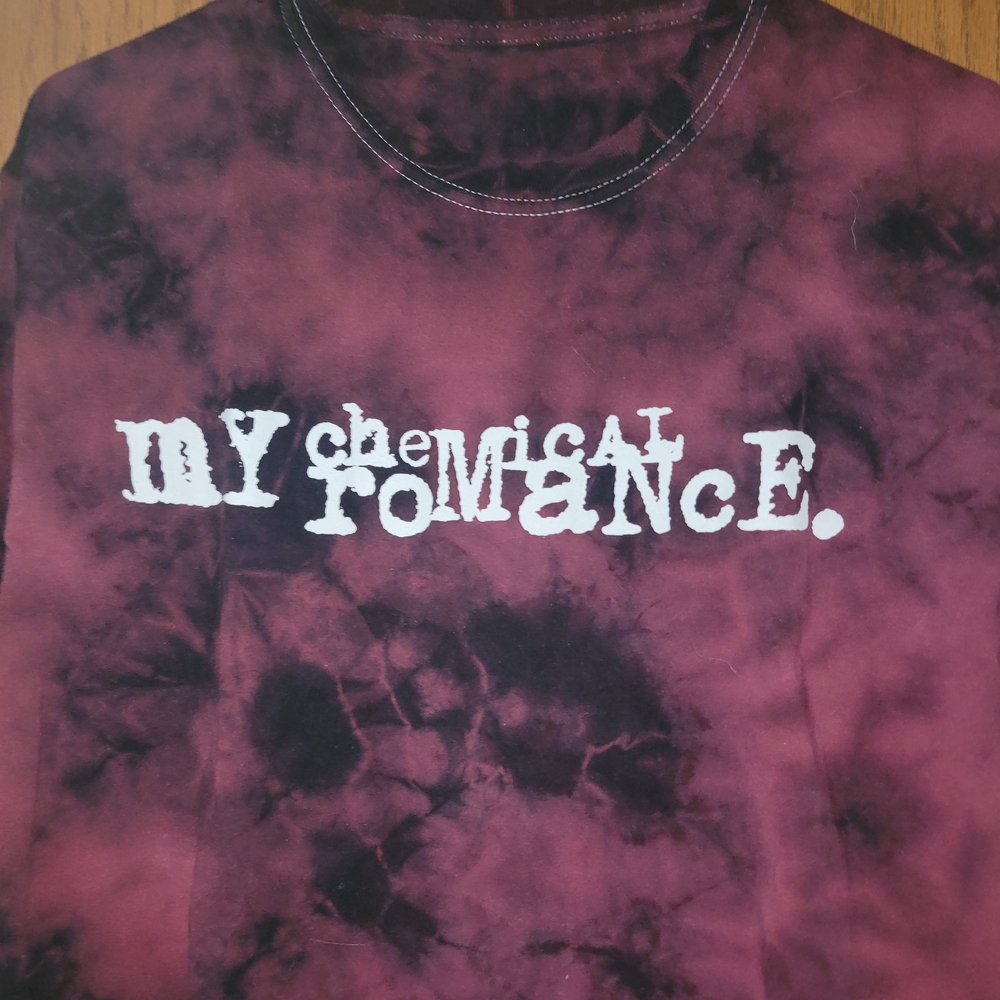 My Chemical Romance Band Tee Graphic T-shirt Tie-Dye Short Sleeve Tee Red